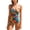 Yellow, variant on Womens Swimsuits Halter Front Tie Knot Tummy Control 1 Piece Bathing Suits High Waisted Cut Out Swimwear
