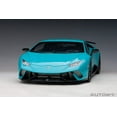 thumbnail image 3 of Lamborghini Huracan Performante Blu Glauco / Solid Blue with Black Wheels 1/12 Model Car by Autoart, 3 of 11