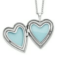 thumbnail image 2 of Sterling Silver Platinum-plated Diamond Mystique Heart Locket Necklace, 2 of 3