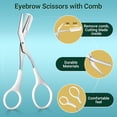 thumbnail image 6 of MORGLES Eyebrow Tweezers Kit, 8 Pcs Stainless Steel Precision Brow Shaping Set with Scissors, Razor, Brush & Travel Case, Green, 6 of 7