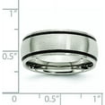 thumbnail image 6 of Chisel Stainless Steel Brushed with Black Rubber 8.2mm Band - Ring Size 7.5, 6 of 8