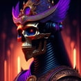 thumbnail image 4 of Stephen Chambers 15x15 Gold Ornate Wood Framed With Double Matting Wall Art Titled - Skull 95, 4 of 6