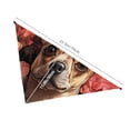 thumbnail image 4 of Xecao Vintage Red Flower Chihuahua for Pet Bandana - A Stylish Triangle Accessory for Small to Large Dogs, Puppies, and Cats, 4 of 5