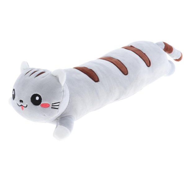 Matsuzay juguete de almohada de felpa larga relleno cómodo para novia Decoración del hogar Gris 50 cm
