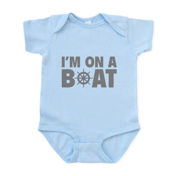 CafePress - I'm On A Boat Infant Bodysuit - Baby Light Bodysuit, Size Newborn - 24 Months