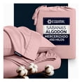 thumbnail image 1 of Juego De Sábanas King Size Algodón Mercerizado Premium 450 Hilos Esquimal, Certificación Oeko-tex, Rosa, 1 of 7