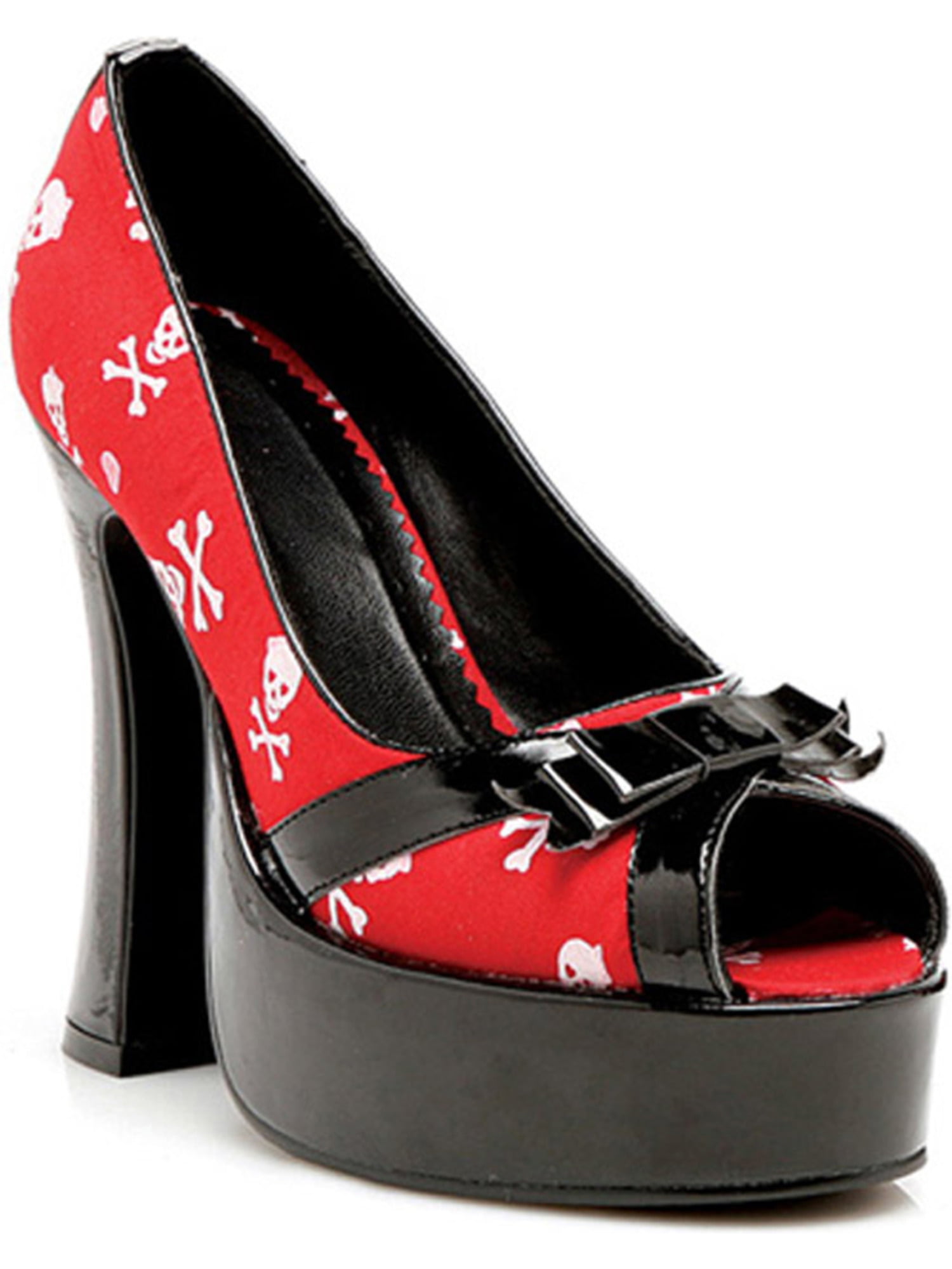 Inch Heels Red Shoes Peep Toe 