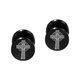 thumbnail image 3 of Pendientes de Botón Redondos Negros Góticos con Barra Piercing Yuyangstore Estilo C, 3 of 8