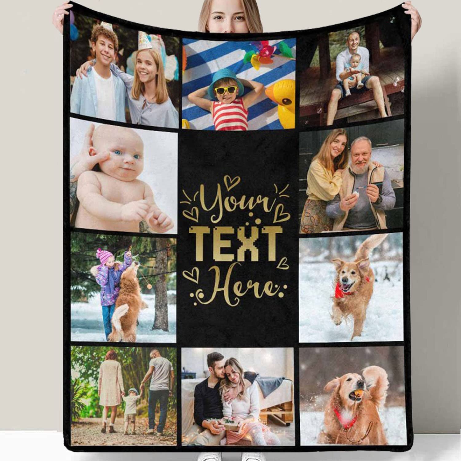 Custom Photo Blanket Personalized Throw Blankets with Photo Picture