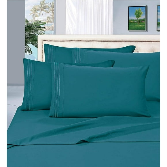 CUDUCA-2-Piece 1500 Premier Hotel Quality Ultra Soft Wrinkle, Fade, Stain Resistant Pillowcases, Standard Size, Turqouise
