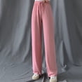 thumbnail image 3 of Pantalones anchos de seda de hielo para mujer, pantalones holgados de verano adelgazantes de cintura alta, pantalones drapeados, pantalones rectos con colgante, pantalones casuales de fregado, 3 of 4