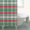 thumbnail image 4 of Red and Green Christmas Pattern Shower Curtain 36"x72" ,Bathroom Decorative Shower Curtains Set with 12 Hooks,Modern Waterproof Washable Shower Curtain, 4 of 6