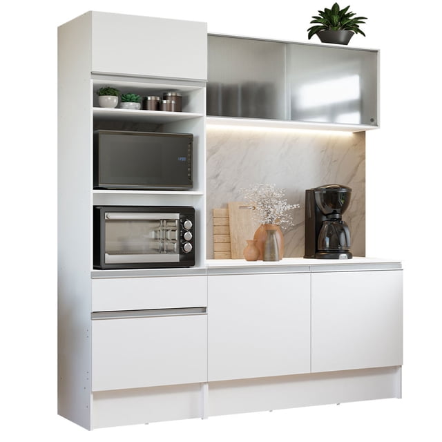 Cocina Integral Completa 180cm Madesa Topazio Blanco