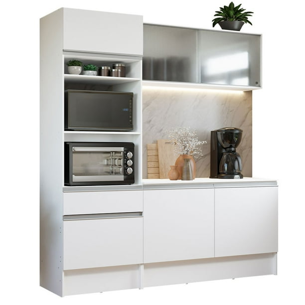Cocina Integral Completa 180cm Madesa Topazio Blanco