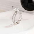 thumbnail image 4 of vylahjewellery 925 Sterling Silver Hidden Halo Heart Cut Moissanite Engagement Ring Double Band Wedding Ring Enhancer Promise Ring Romantic Engagement Ring, 4 of 7