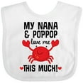 thumbnail image 3 of Inktastic Nana and Poppop Love Me Crab Boys or Girls Baby Bib, 3 of 4