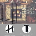 thumbnail image 4 of Costway Support de Rangement en Bois pour Bois de Chauffage Extérieur en Acier Robuste de 4 Pieds, 4 of 10