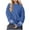 Blue, variant on Admvng Hoodies for Women Casual Christmas Printed Round Neck Long Sleeved Loose Hooded Sweatshirts, Size S-2XL