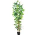 thumbnail image 1 of Nearly Natural 5189 Curved Bamboo Silk Tree, 7-Feet, Green, 1 of 1