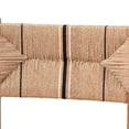thumbnail image 4 of bali & pari Prita Paper Loom and Natural Mahogany Wood 2-Piece Bar Stool Set, 4 of 6