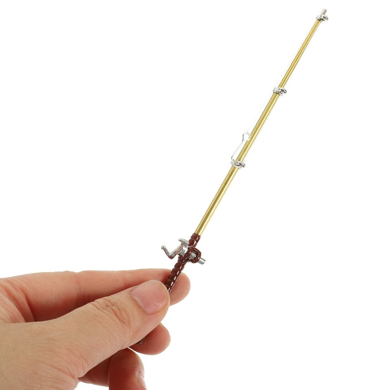 SEWOART 1 Set of Miniature Fishing Crafts Dollhouse Accessories Fishing Sky  Blue Alloy Wood for Women and Children - Walmart.com