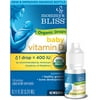 KOOLMommy's Bliss Organic Baby Vitamin D Drops | Promotes Healthy Growth and Bone Development | Age Newborn+ | 0.11 Fl Oz (100 Servings)