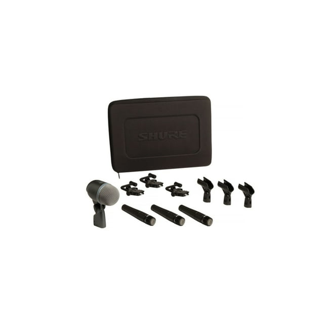 Kit DMK57-52 Shure de Micrófonos Dinámicos para Batería y Estuche Shure Polar Cardioide/SuperCardioide