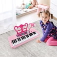 thumbnail image 4 of Gymax 37-Key Kids Piano Keyboard Toy Musical Electronic Instrument w/ Stool Pink, 4 of 10