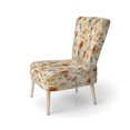 thumbnail image 3 of Designart "Earthy Floral Elegance" Beige Floral Upholstered Accent Chair - Cottage Arm Chair For Bedroom, 3 of 5
