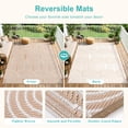thumbnail image 4 of Wonnitar 6'x9' Extra Large Outdoor Rug Patio Waterproof,Reversible Camping Rugs Plastic Straw Rv Rugs for Outside Under Awning,Portable Lightweight 6x9ft Carpet for Backyard,khaki, 4 of 9