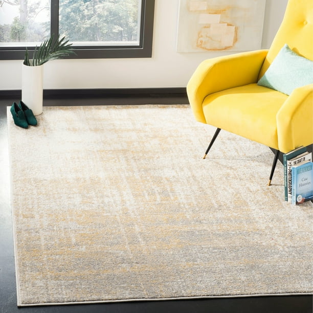 Safavieh Adirondack Lida Modern Abstract Distressed Rug Cream/Gold 4' x