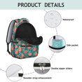 thumbnail image 4 of Pioneer Flower Floral Print Pattern Backpack for School, Cute School Bag with Adjustable Shoulder Straps and Padded Back, 15.3"x11"x7.1", 4 of 5
