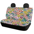 thumbnail image 2 of FOR U DESIGNS Colorful Daisy Pattern Car Seat Cover Wear-Resistan Car Seat Protectors Stretch Split Bench Compatible Car Interior Covers Universal Fit for Vehicles Trucks and SUVs, 2 of 7