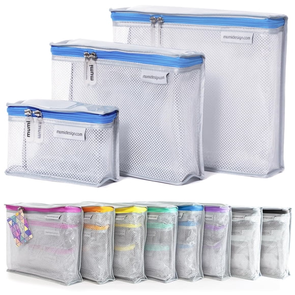 Set de neceseres de viaje MUMI Clear aprobado por la TSA para mujer