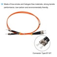 thumbnail image 4 of 1 Metro 3.2Ft Fibras Parche Cable Multimodo Dúplex ST-ST OM1 LSZH Fibras Óptico Cable Cordón Fibras Óptico Puente Naranja para Equipo Mecánico Conexión Rojo Transceptor PC 1, 4 of 6