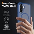 thumbnail image 4 of Dteck Magnetic Case for Samsung Galaxy A07 / A06, Compatible with MagSafe, Translucent Back with Front Frame Rugged Shockproof Protective Cover,Blue, 4 of 6