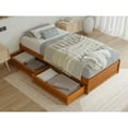 thumbnail image 4 of Barcelona Twin XL Panel Platform Bed with 2 Storage Drawers in Light Toffee, 4 of 10