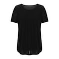 thumbnail image 6 of QIUOMBBP Women's Sequin Holiday Tops Sparkle Dressy Blouses Casual Loose Short Sleeve Tunic Going Out Outfits, Black, XXL, 6 of 9
