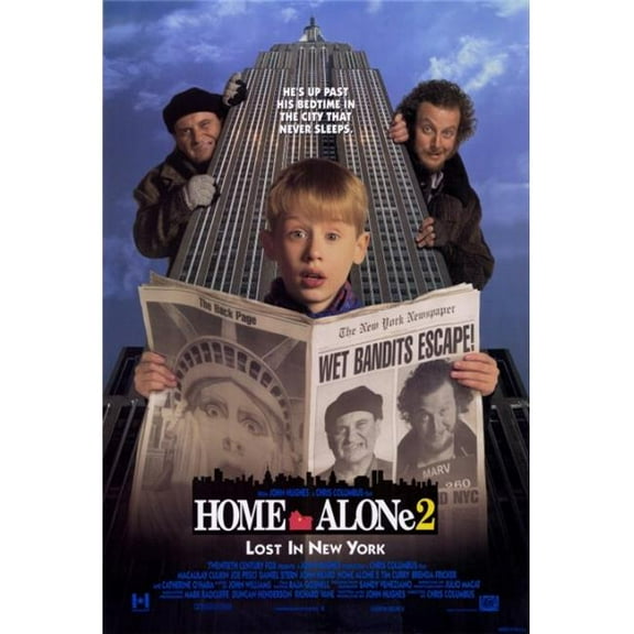 Pop Culture Graphics MOVAH6354 Home Alone 2 - Lost in New York Movie Poster Print, 27 x 40