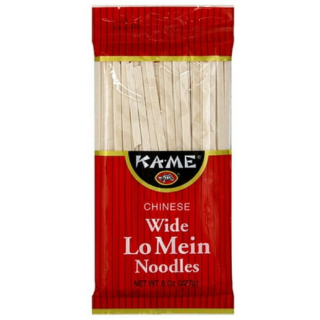 Ka-Me Chinese Wide Lo Mein Noodles, 8 oz (Pack of 12)