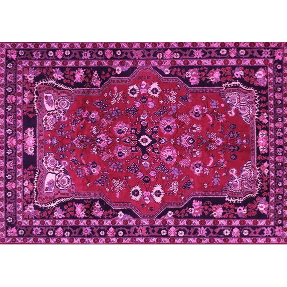 Ahgly Company Indoor Rectangle Persian Pink Traditional Area Rugs, 3' x 5'