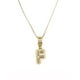 thumbnail image 1 of Collar con dije de oro laminado letra brillos F, 1 of 6