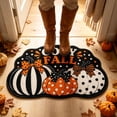 thumbnail image 6 of SLYNSHome Autumn Floor Mat, Cozy Pumpkin Basket Non-Slip Bath Rug, Soft Washable Seasonal Shaped Carpet Roll Packed For Bathroom Living Room Entryway Indoor Decor, 6 of 6