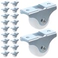 thumbnail image 1 of CHICHUMID 20 Pcs Roulettes Fixes en Caoutchouc Silencieuses Noires pour Chariots de Courses, 1 of 5