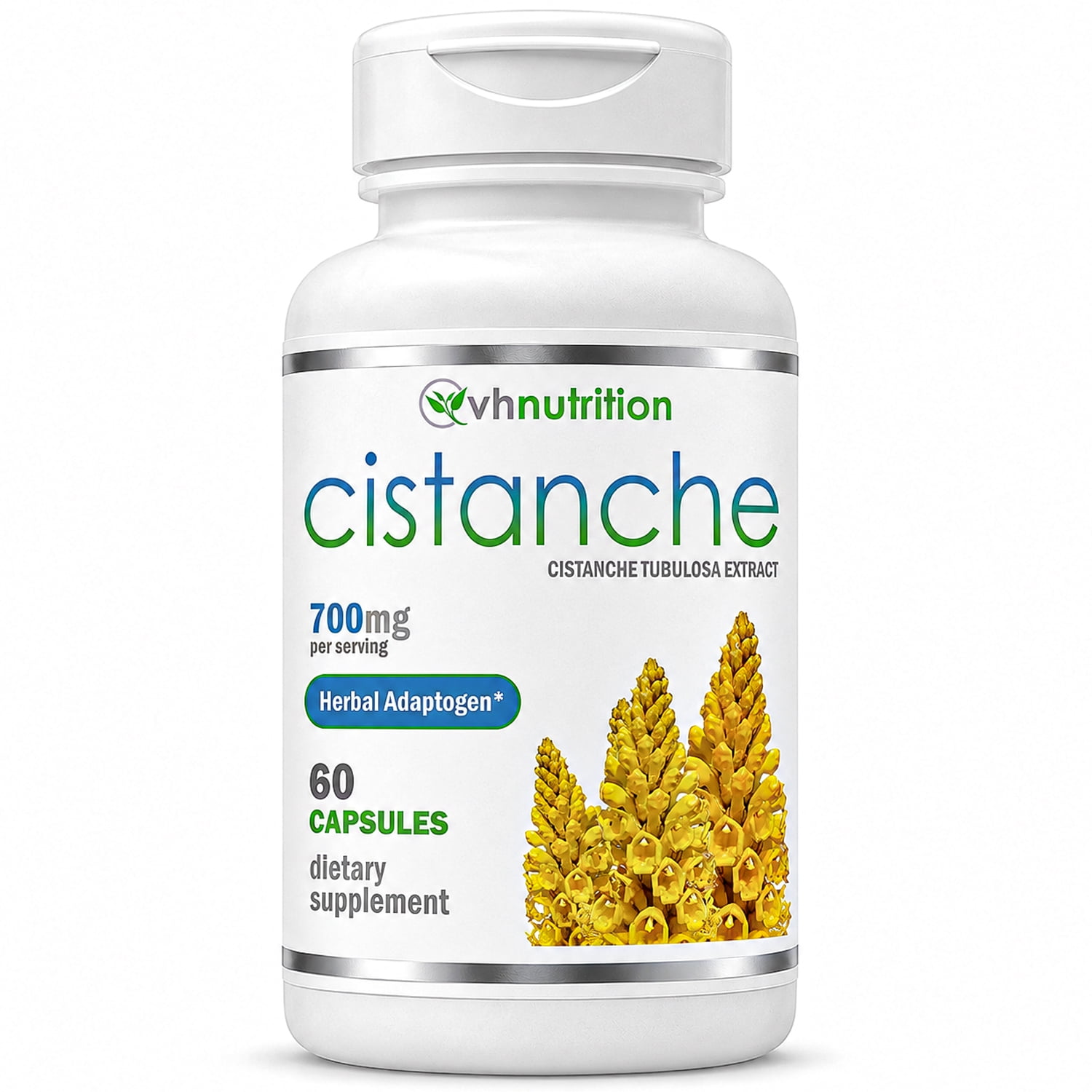 VH Nutrition CISTANCHE | Cistanche Capsules | Hormone Support Supplement for Men* | 700mg per Serving | Standardized Cistanche tubulosa Extract - 60 Capsules