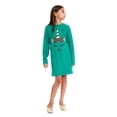 thumbnail image 5 of Wonder Nation Girls Reindeer Dress, 2-Pack, Sizes 4-12, 5 of 9