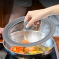 thumbnail image 2 of Universal Lids Fits 7 to 12-Inch Cookware, Silicone Replacement Pan Lid, Glass Top Covers for Skillets, Pots, Frying Pans, Cast Iron, CrockPot, 2 of 5