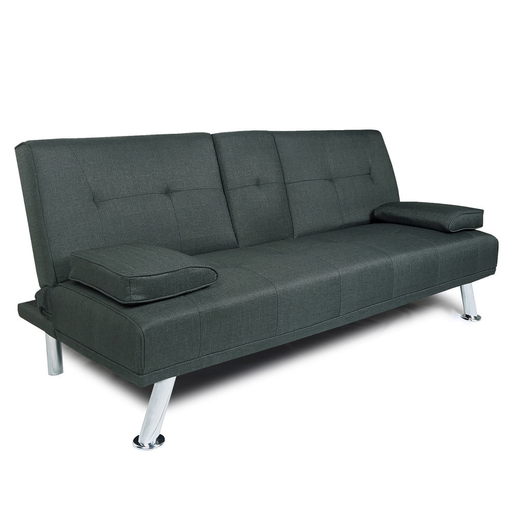 Convertible Futon Couch Sofa Bed Modern Recliner Couch Faux Leather