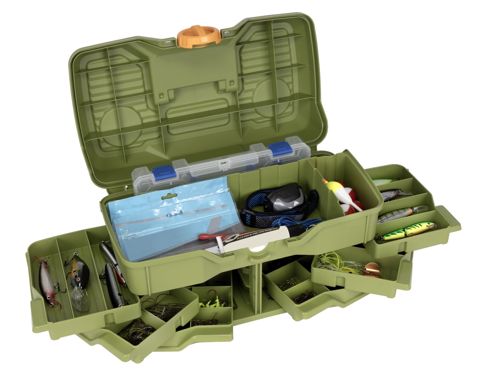 Flambeau Outdoors, NextGen 6/0 Large Tackle Box, 15.5 inches, Fishing Tackle Box, Plastic, Green