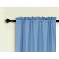 thumbnail image 2 of 1 Set R64 curtain blackout thermal rod pocket panel solid light blue color room darkening treatment window for bedroom or any room size 35" wide X 63" length, 2 of 2
